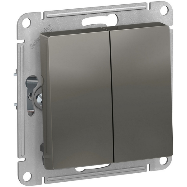 Выключатель двухклавишный (сталь) Systeme Electric AtlasDesign ATN000951, Серый, AtlasDesign ATN000951
Выключатель двухклавишный (сталь) Systeme Electric AtlasDesign ATN000951, Серый, AtlasDesign ATN000951