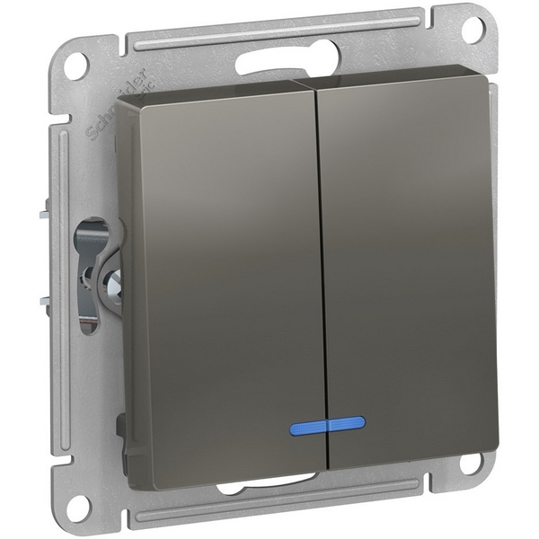 Выключатель двухклавишный с подсветкой (сталь) Systeme Electric AtlasDesign ATN000953, Серый, AtlasDesign ATN000953
Выключатель двухклавишный с подсветкой (сталь) Systeme Electric AtlasDesign ATN000953, Серый, AtlasDesign ATN000953