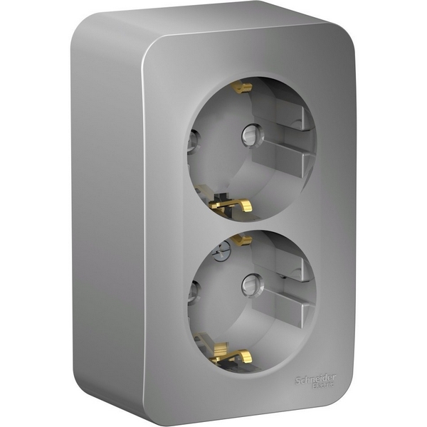 Розетка двойная с заземлением и шторками (алюминий) Systeme Electric Blanca BLNRA011213, Blanca BLNRA011213
Розетка двойная с заземлением и шторками (алюминий) Systeme Electric Blanca BLNRA011213, Blanca BLNRA011213