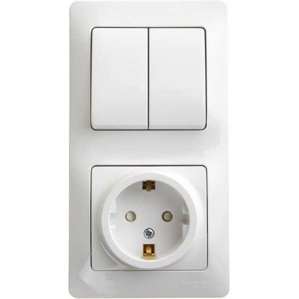 Розетка с заземлением с двухклавишным выключателем (белый) Systeme Electric Glossa GSL000174, Glossa GSL000174
Розетка с заземлением с двухклавишным выключателем (белый) Systeme Electric Glossa GSL000174, Glossa GSL000174