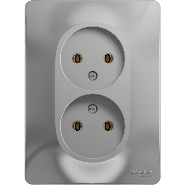 Розетка двойная без заземления (алюминий) Systeme Electric Glossa GSL000320, Glossa GSL000320
Розетка двойная без заземления (алюминий) Systeme Electric Glossa GSL000320, Glossa GSL000320