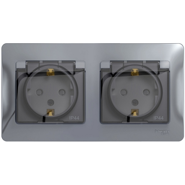 Розетка двойная с заземлением, шторками и крышкой (алюминий) Systeme Electric Glossa GSL000347, Glossa GSL000347
Розетка двойная с заземлением, шторками и крышкой (алюминий) Systeme Electric Glossa GSL000347, Glossa GSL000347