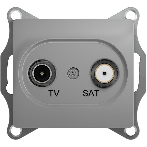 Розетка телевизионнная оконечная TV+SAT (алюминий) Systeme Electric Glossa GSL000397, Glossa GSL000397
Розетка телевизионнная оконечная TV+SAT (алюминий) Systeme Electric Glossa GSL000397, Glossa GSL000397