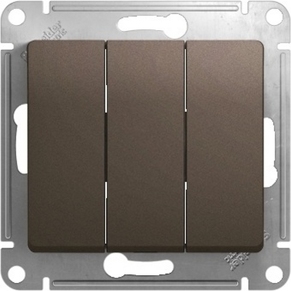 Выключатель трехклавишный (шоколад) Systeme Electric Glossa GSL000831, Коричневый, Glossa GSL000831
Выключатель трехклавишный (шоколад) Systeme Electric Glossa GSL000831, Коричневый, Glossa GSL000831