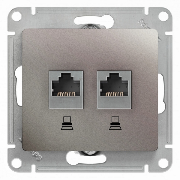 Розетка двойная Ethernet RJ-45 (платина) Systeme Electric GSL001285KK, Серый, GSL001285KK
Розетка двойная Ethernet RJ-45 (платина) Systeme Electric GSL001285KK, Серый, GSL001285KK