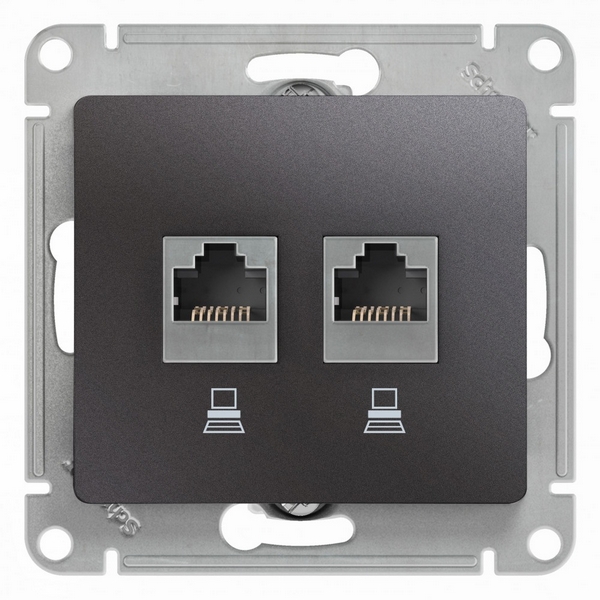 Розетка двойная Ethernet RJ-45 (графит) Systeme Electric GSL001385KK, Черный, GSL001385KK
Розетка двойная Ethernet RJ-45 (графит) Systeme Electric GSL001385KK, Черный, GSL001385KK