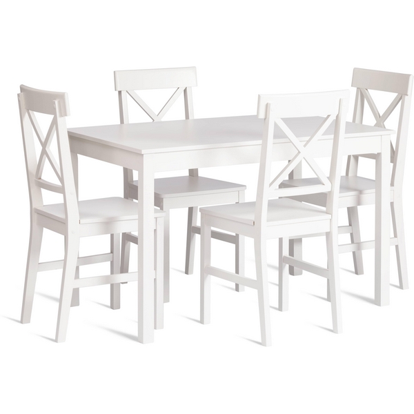 Обеденный комплект Хадсон (стол + 4 стула)/ Hudson Dining Set (mod.0102) (МДФ /Белый) Tetchair, Hudson Dining Set 21334
Обеденный комплект Хадсон (стол + 4 стула)/ Hudson Dining Set (mod.0102) (МДФ /Белый) Tetchair, Hudson Dining Set 21334