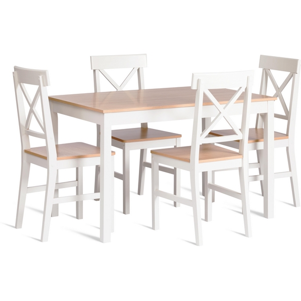 Обеденный комплект Хадсон (стол + 4 стула)/ Hudson Dining Set (mod.0103) (МДФ /Белый ) Tetchair, Hudson Dining Set 21335
Обеденный комплект Хадсон (стол + 4 стула)/ Hudson Dining Set (mod.0103) (МДФ /Белый ) Tetchair, Hudson Dining Set 21335