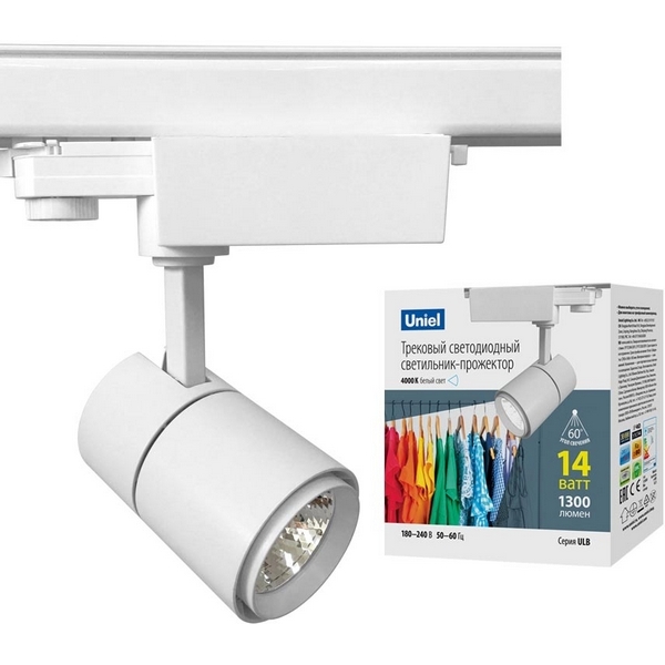Трековый светильник трехфазный 220V светодиодный ULB-T52-14W/4000K/H IP40 Uniel WHITE, ULB-T52-14W/4000K/H WHITE
Трековый светильник трехфазный 220V светодиодный ULB-T52-14W/4000K/H IP40 Uniel WHITE, ULB-T52-14W/4000K/H WHITE