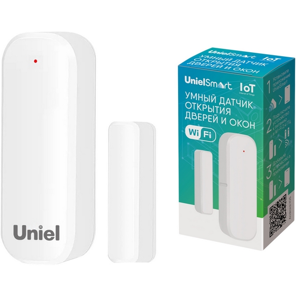 Умный датчик открытия дверей и окон Wi-Fi на батарейках Uniel USN-A510 OS/WF WHITE, Белый, USN-A510 OS/WF WHITE
Умный датчик открытия дверей и окон Wi-Fi на батарейках Uniel USN-A510 OS/WF WHITE, Белый, USN-A510 OS/WF WHITE