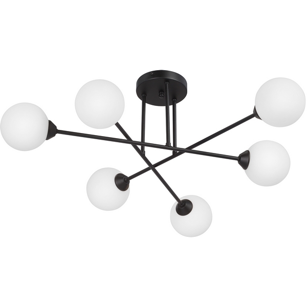 Изображение товара Потолочная люстра для гостиной мощностью 40 вт молекулы на штанге Vitaluce V3931-1/6PL, 6xG9 макс.
