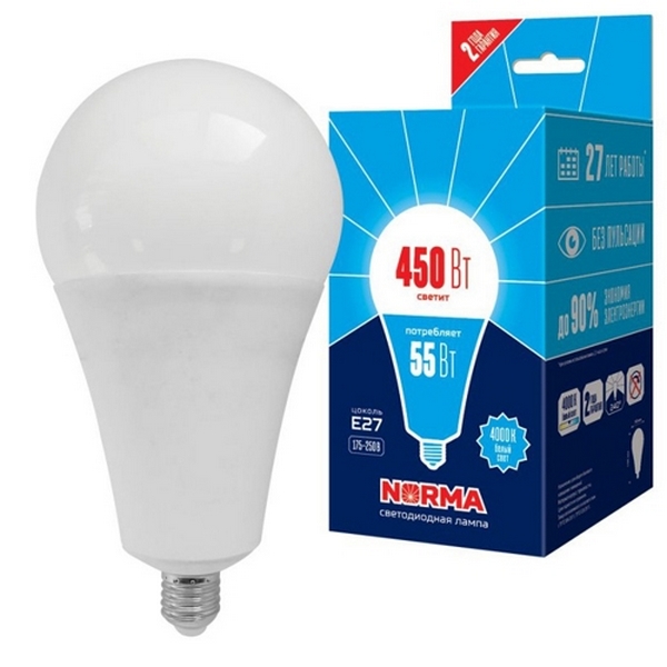 Лампочка светодиодная LED-A140-55W/4000K/E27/FR/NR картон Volpe, LED-A140-55W/4000K/E27/FR/NR картон
Лампочка светодиодная LED-A140-55W/4000K/E27/FR/NR картон Volpe, LED-A140-55W/4000K/E27/FR/NR картон