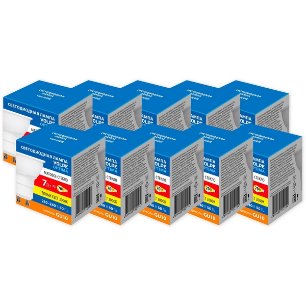 Лампа светодиодная Volpe LED-JCDR-7W/3000K/GU10/FR/SLS Набор из 10штук матовая теплый белый свет 3000K, LED-JCDR-7W/3000K/GU10/FR/SLS Набор из 10штук
Лампа светодиодная Volpe LED-JCDR-7W/3000K/GU10/FR/SLS Набор из 10штук матовая теплый белый свет 3000K, LED-JCDR-7W/3000K/GU10/FR/SLS Набор из 10штук