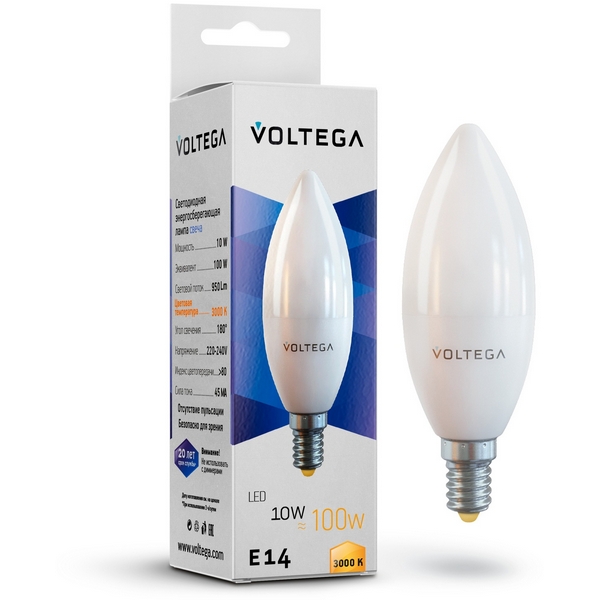 Светодиодная лампа Simple Candle 10W 3000K E14 Voltega Candle 10W 7241, Candle 10W 7241
Светодиодная лампа Simple Candle 10W 3000K E14 Voltega Candle 10W 7241, Candle 10W 7241