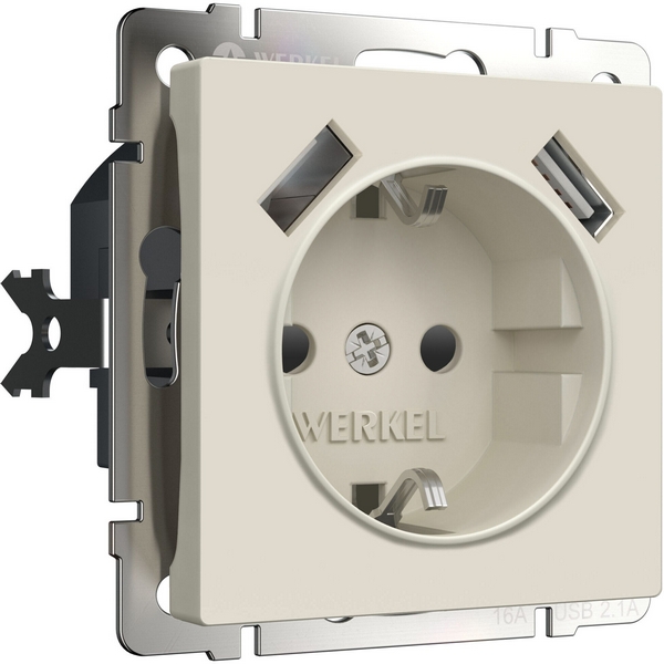 Розетка с заземлением, шторками и USBх2 (айвори матовый) Werkel W1171562 (a062426), Встраиваемые механизмы айвори матовые W1171562
Розетка с заземлением, шторками и USBх2 (айвори матовый) Werkel W1171562 (a062426), Встраиваемые механизмы айвори матовые W1171562