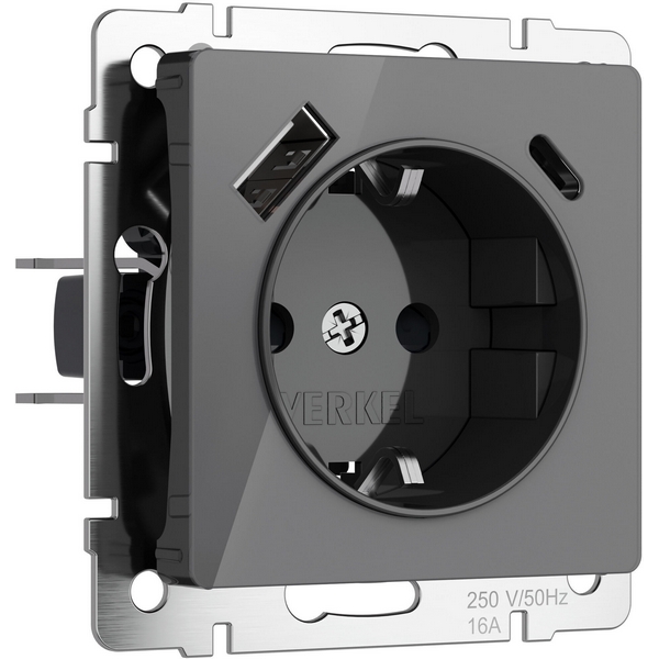Розетка с заземлением,шторками и USB Type A+С (графит акрил) Werkel W1171744 (a064093), Графитовый, W1171744
Розетка с заземлением,шторками и USB Type A+С (графит акрил) Werkel W1171744 (a064093), Графитовый, W1171744