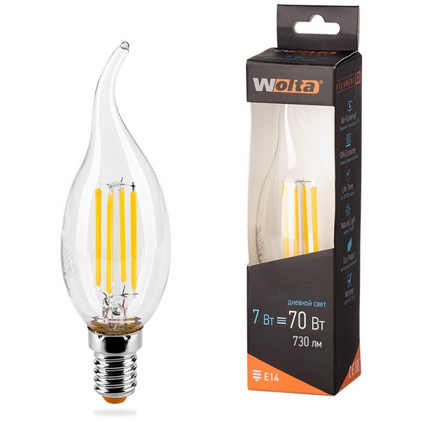 Светодиодная лампа FILAMENT 7Вт 4000K Е14 Wolta 25SCDFT7E14, 25SCDFT7E14
Светодиодная лампа FILAMENT 7Вт 4000K Е14 Wolta 25SCDFT7E14, 25SCDFT7E14