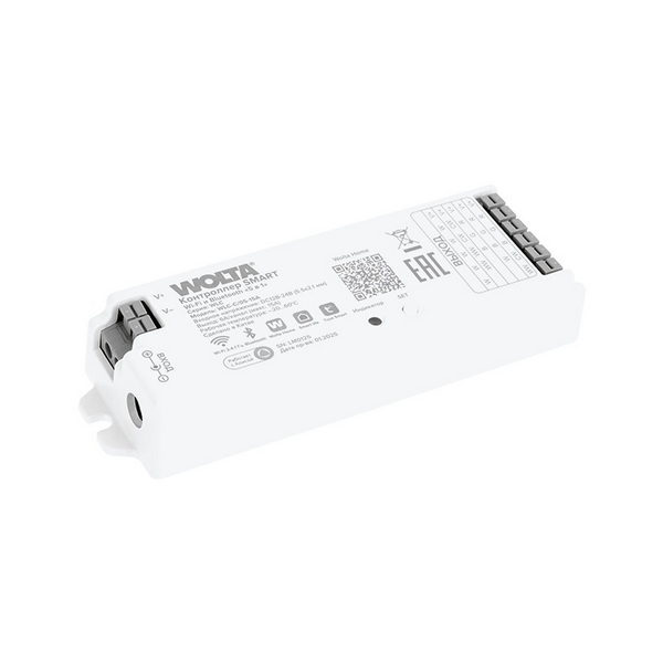 Умный универсальный контроллер 5 в 1 Wolta SMART WLC-C/05-15A для светодиодной ленты 12-24В, WiFi, Tuya, Алисой, WLC-C/05-15A
Умный универсальный контроллер 5 в 1 Wolta SMART WLC-C/05-15A для светодиодной ленты 12-24В, WiFi, Tuya, Алисой, WLC-C/05-15A