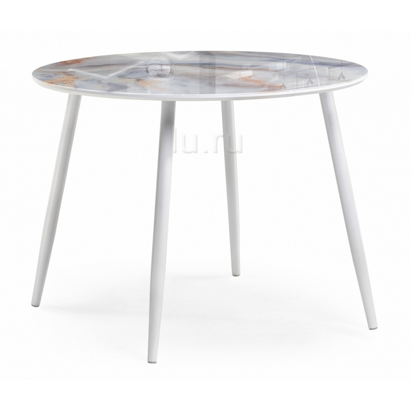 Стеклянный стол с вставкой Woodville Кловис кианит/белый 474328 (круглая столешница, 4 ножки), Мрамор, Кловис 474328
Стеклянный стол с вставкой Woodville Кловис кианит/белый 474328 (круглая столешница, 4 ножки), Мрамор, Кловис 474328