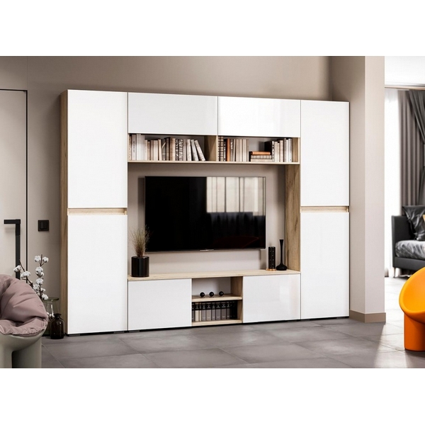 Стенка Woodville Алетра дуб крафт серый / глянец белый комплектация 3 арт.580879, 580879
Стенка Woodville Алетра дуб крафт серый / глянец белый комплектация 3 арт.580879, 580879