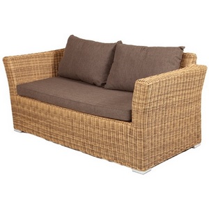 Изображение товара Диван из искусственного ротанга двухместный, цвет соломенный 4SIS Капучино YH-C2130W-3