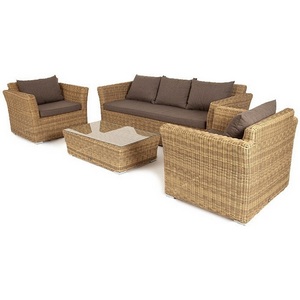 Изображение товара Лаунж-зона из искусственного ротанга, цвет соломенный 4SIS Капучино KS3С2T-4-SET
