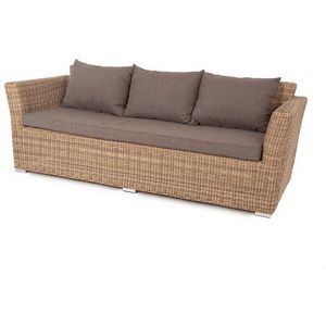 Изображение товара Диван из искусственного ротанга трехместный, цвет соломенный 4SIS Капучино YH-C3130W-3