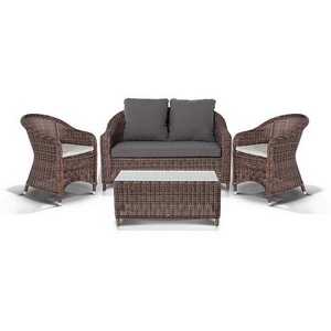 Изображение товара Лаунж зона из искусственного ротанга, цвет коричневый 4SIS Кон Панна С KPSS2C2T-4-SET