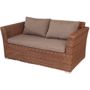 Изображение товара Диван из искусственного ротанга двухместный, цвет коричневый 4SIS Капучино YH-C2130W-3 brown