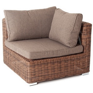 Изображение товара Модуль диванный угловой с подушками, цвет коричневый 4SIS Лунго YH-C1031W brown