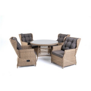 Изображение товара Обеденная группа из искусственного ротанга, цвет соломенный 4SIS Лацио LC4T1-5-SET