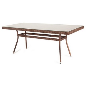 Изображение товара Плетеный стол из искусственного ротанга 160х90см, цвет коричневый 4SIS Латте YH-T4766G-1 brown