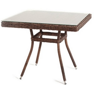 Изображение товара Стол плетеный из искусственного ротанга, цвет коричневый 4SIS Айриш YH-T4428G brown