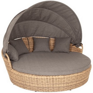 Изображение товара Плетеная кровать круглая, цвет соломенный 4SIS Стильяно YH-L618W