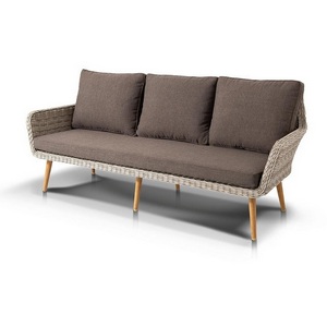 Изображение товара Диван из искусственного ротанга трехместный, цвет бежевый 4SIS Прованс YH-SYH272W-S3 beige