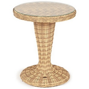 Изображение товара Стол круглый из искусственного ротанга, цвет соломенный 4SIS Леванте YH-T4612G