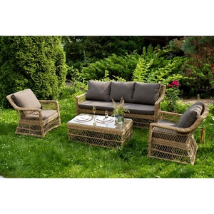 Изображение товара "Гранд Латте" лаунж-зона из искусственного ротанга, цвет соломенный 4SIS арт.УТ-00000564