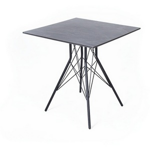 Изображение товара Конте интерьерный стол квадратный из пластика HPL 70x70см, цвет серый гранит 4SIS УТ-00001114 (4 ножки)