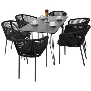 Изображение товара Обеденная группа на 6 персон, цвет темный 4SIS Милан Indoor-4SiS-2419 dark