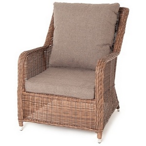 Изображение товара Кресло плетеное из искусственого ротанга, цвет коричневый 4SIS Гляссе YH-C1579W-2 brown
