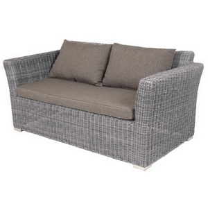 Изображение товара Диван из искусственного ротанга двухместный, цвет графит 4SIS Капучино YH-C2130W-3 graphite