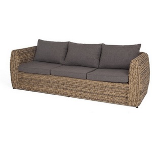Изображение товара "Кальяри" диван из искусственного ротанга (гиацинт) трехместный, цвет соломенный 4SIS арт.УТ-00001980