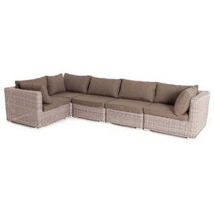 Изображение товара Трансформирующийся диван из искусственного ротанга, цвет бежевый 4SIS Лунго YH-C1033W-SET beige