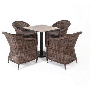 Изображение товара Обеденная группа на 4 персоны, стулья коричневые 4SIS Каффе KCR4T1-5-SET brown