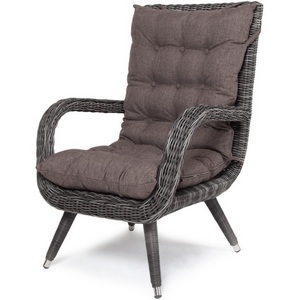 Изображение товара Кресло плетеное с подушками, цвет графит 4SIS Толедо YH-C1910W graphite