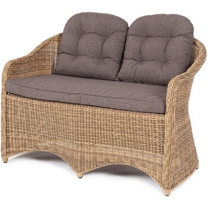 Изображение товара Диван двухместный плетенный из ротанга, цвет соломенный 4SIS Равенна YH-C2104W