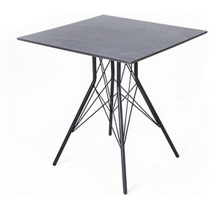 Изображение товара Конте интерьерный стол квадратный из пластика HPL 63x63см, цвет серый гранит 4SIS УТ-00002763 (4 ножки)