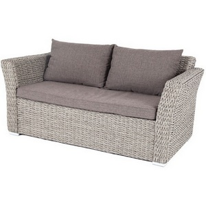 Изображение товара "Капучино" диван из искусственного ротанга (гиацинт) двухместный, цвет серый 4SIS арт.УТ-00003002