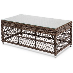 Изображение товара Стол журнальный из искусственного ротанга, цвет коричневый 4SIS Гранд Латте YH-S4840W brown