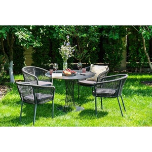 Изображение товара "Диего" обеденная группа на 4 персоны со стульями "Марсель", столешница "серый гранит" 4SIS арт.УТ-00003408